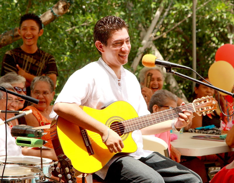 Performer During Mothers Day Celebration