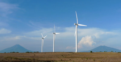 Wind Farm on Edge of Lake Nicaragua