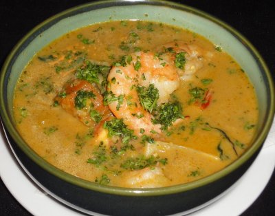 Red Vegetable Curry with Shrimp