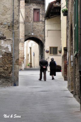strolling along the ancient streets