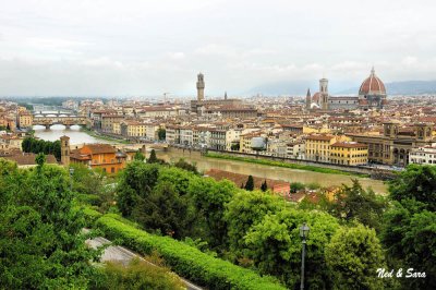 overview of  Florence from Plaza Michelangelo
