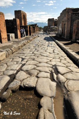 wheel ruts in the stone streets