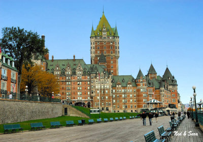 the Fairmont hotel dominates the Quebec skyline