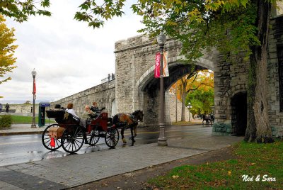 gate through the city wall in old Quebec