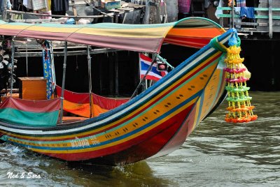 no evil spirits on this colorful longtail boat