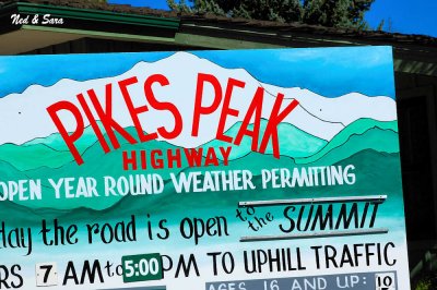 the road to  Pikes Peak is OPEN