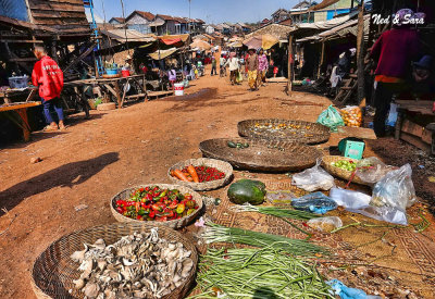 street market in Tonle Sap fishing village