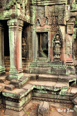 Apsara and  pillar