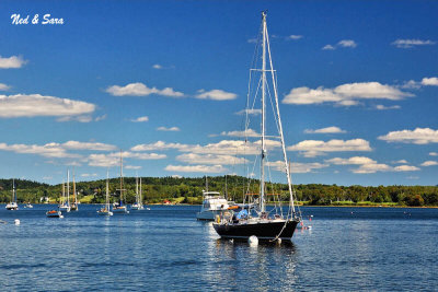 a beautiful day  for sailing on Penobscot Bay