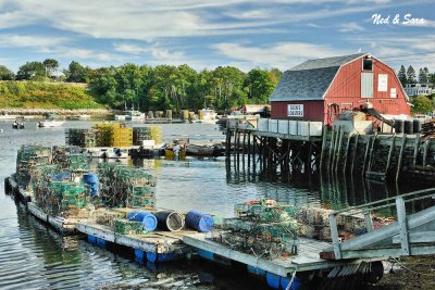 boat and lobster  traps - Bailey Island, Maine