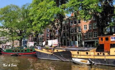 yellow houseboat