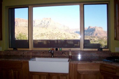 A lovely view out the kitchen window