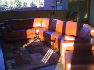 Our sectional looks great with the house colors