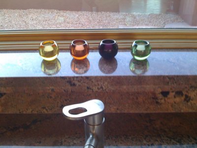 Our dinnerware is made from recycled glass