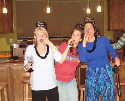 The girls making a joyous sound