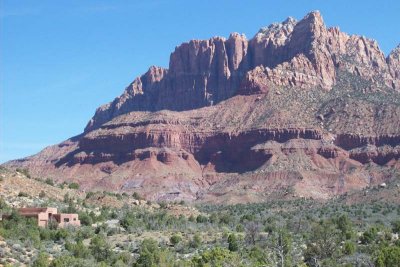 Mt Kinesava is part of Zion National Park (we are right next to the boundary!)