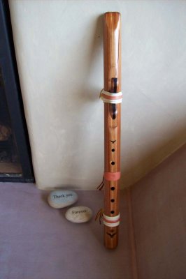 Brother-in-law Rob made the flute (rocks are from Cyn to Jim)