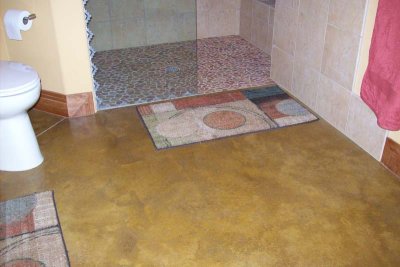 Another stone shower floor (so nice to stand on)