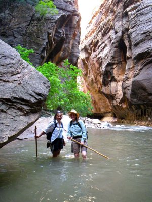 Elaine and Cynthia in the deep!