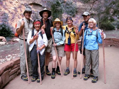 The intrepid group before our hike up the Zion Narrows