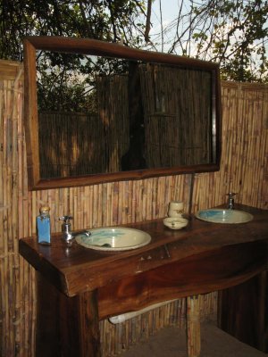 Open-air bathroom