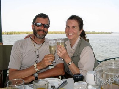 Champagne brunch on the Zambezi River