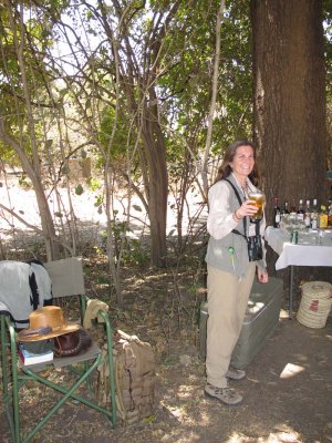 Hanging out in our bush camp