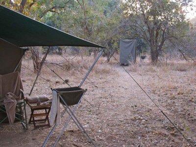 Distance from our tent to the loo at bush camp