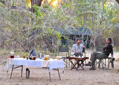 Breakfast at fly camp