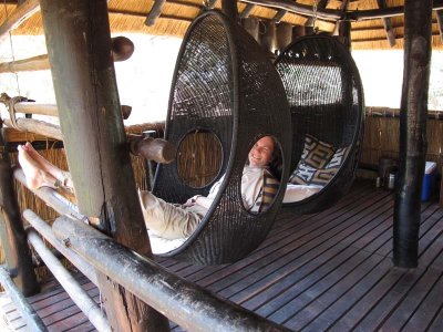 The elephant blind at Chamilandu is comfy!