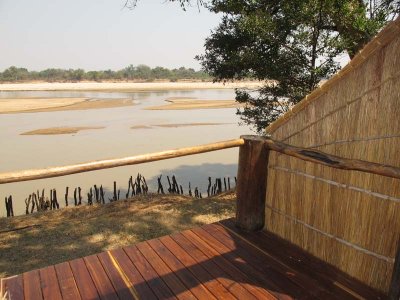 View of the Luangwa River, Chamilandu chalet