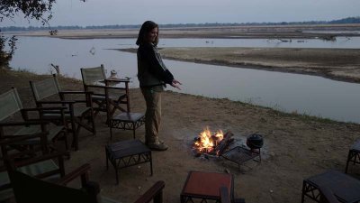 Mornings can be cold on the Luangwa