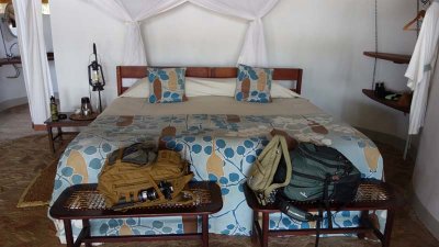 Our bed at Nkwali