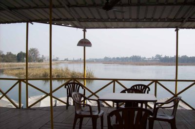 Our lunch table at Assam barrage (where we went for birding)
