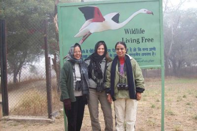 Piky, Cyn, and Deepa ready for another round of birding