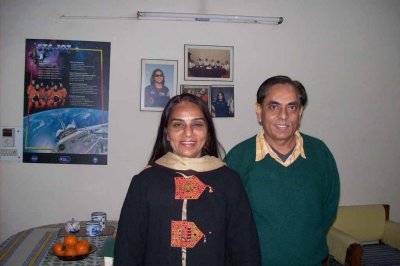 Deepa and her husband, Ved