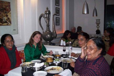 The last dinner for Cyn in India