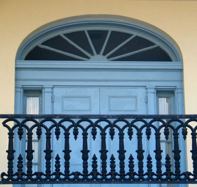 Iron Railing and Door to Second Floor Ballroom