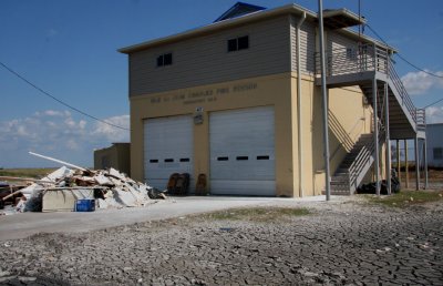 Only structure intact except for the water and mud inside