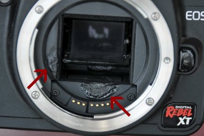 350D heat damage