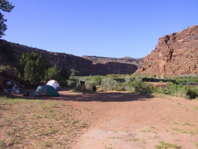 Basecamp at Mouth of Canyon, On Gunnison River