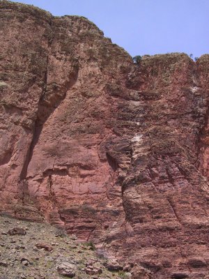 Rim of Surprise Valley, Landslide That Choked Off River Creating the Narrows