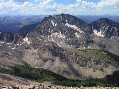 The Three Apostles (13ers) on the Near Skyline, Lie on the Continental Divide