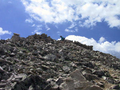 Lady of the Clouds, Descent on Talus Slope