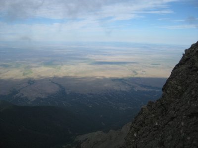 View From Top of Gully, on Saddle, of San Luis Valley Below