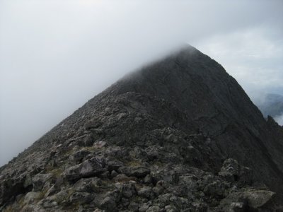 Cloud-shrouded Challenger Point (14,081')