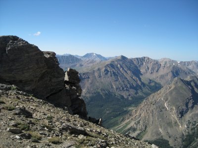 At the Saddle, Looking S'ly at Halfmoon Creek Drainage