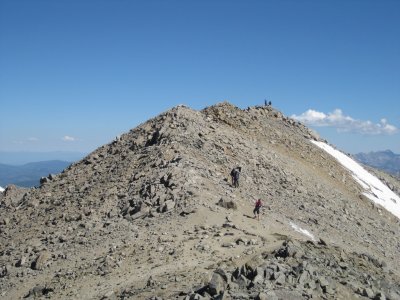 False Summit (foreground), and Mt Massive (14,421') Summit w People on Top