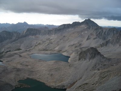 Viewer Correction: Snowmass Mountain (14,092,), NOT Clark Peak, Pierre Lakes Below