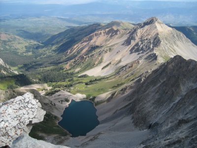 Capitol Lake Basin and Drainage, From Summit Capitol Peak (14,130')